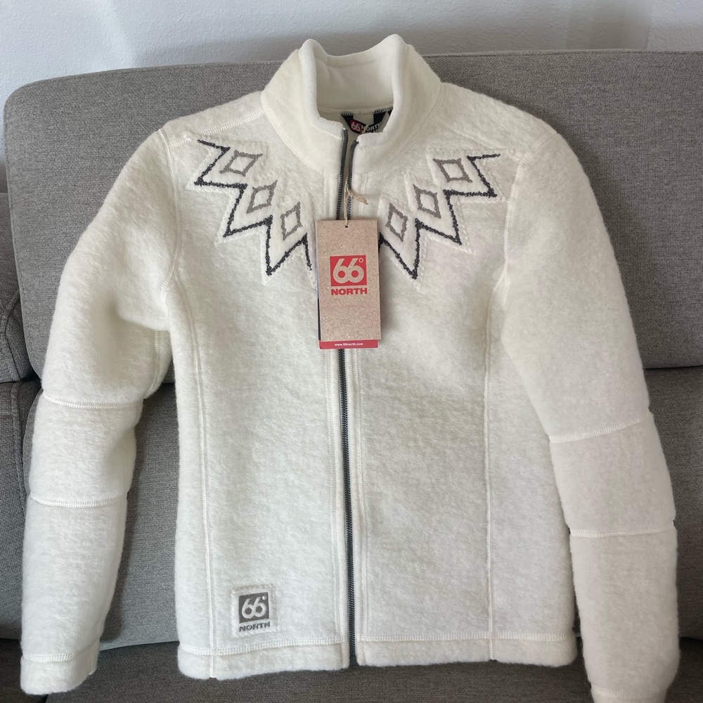COPY - 66 degrees north Kaldi wool zip up sweater NWT